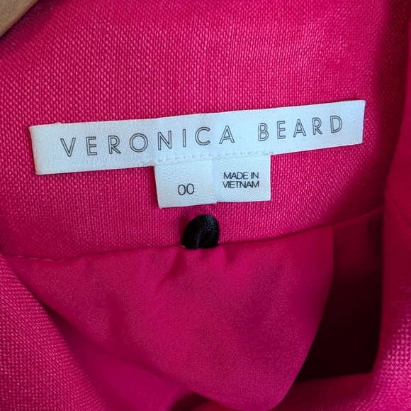 Veronica Beard Hirsh Pink Linen Dickey Jacket Blazer Size 00 - Picture 8 of 12